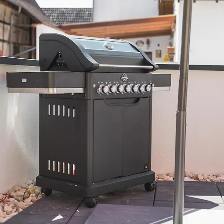 Golden With Barbecue, Yoga, Football Table Apartment Sinsheim